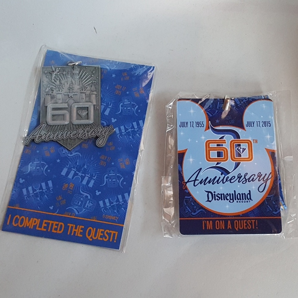 Disney 60th Anniversary lanyard and lanyard medal